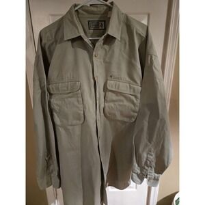 Vintage Snowshoe Thompson Fishing Shirt XL Tall Fly Fishing Cotton Made Hong...